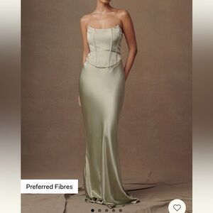 Meshki - Harlow Elegant Strapless Green Dress